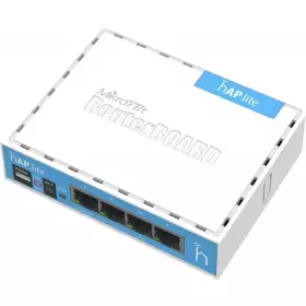 WiFi роутер MikroTik hAP lite RB941-2ND частотный диапазон: 2.4 Ghz/ скорость портов: 4/150 гр			