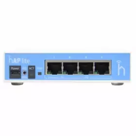 WiFi роутер MikroTik hAP lite RB941-2ND частотный диапазон: 2.4 Ghz/ скорость портов: 4/150 гр			