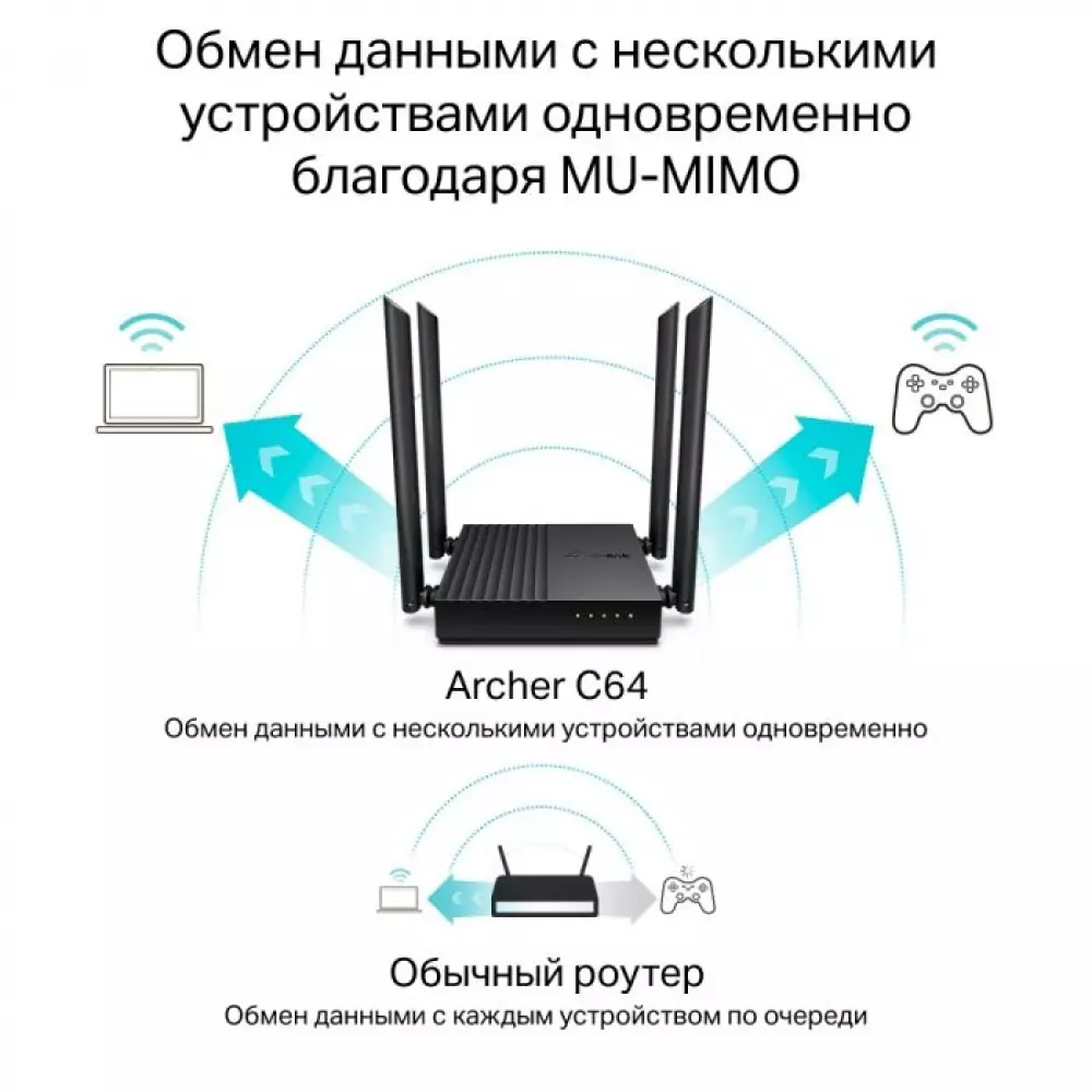 Wi-Fi роутер TP-Link Archer C64 AC1200
