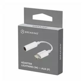 Адаптер Breaking, AUX 3.5мм - Lightning (Белый) 24551
