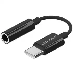 Адаптер Breaking, AUX 3.5мм - USB-C (Черный) 24560