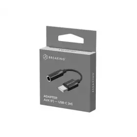 Адаптер Breaking, AUX 3.5мм - USB-C (Черный) 24560