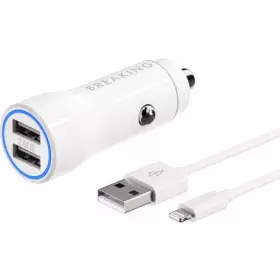 АЗУ Breaking A16 2USB, 2.4A + кабель USB-A - Lightning (Белый) 23200