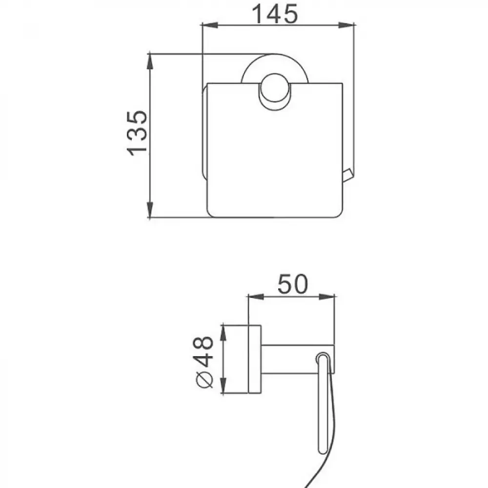 Бумагодержатель Haiba HB8703 черный
