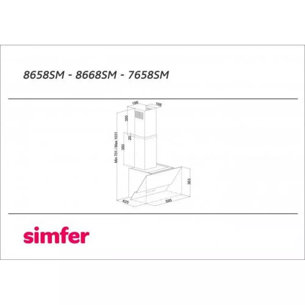 Вытяжка наклонная Simfer 8668SM 
