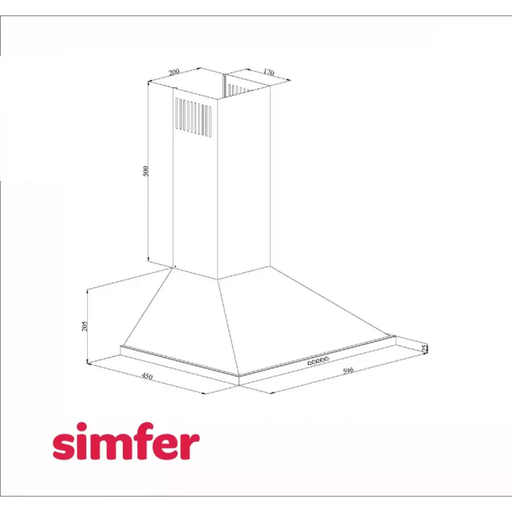 Вытяжка настенная Simfer 8663SM