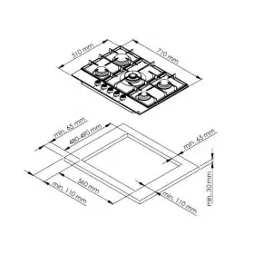Газовая варочная панель Reex PG-750 RBe