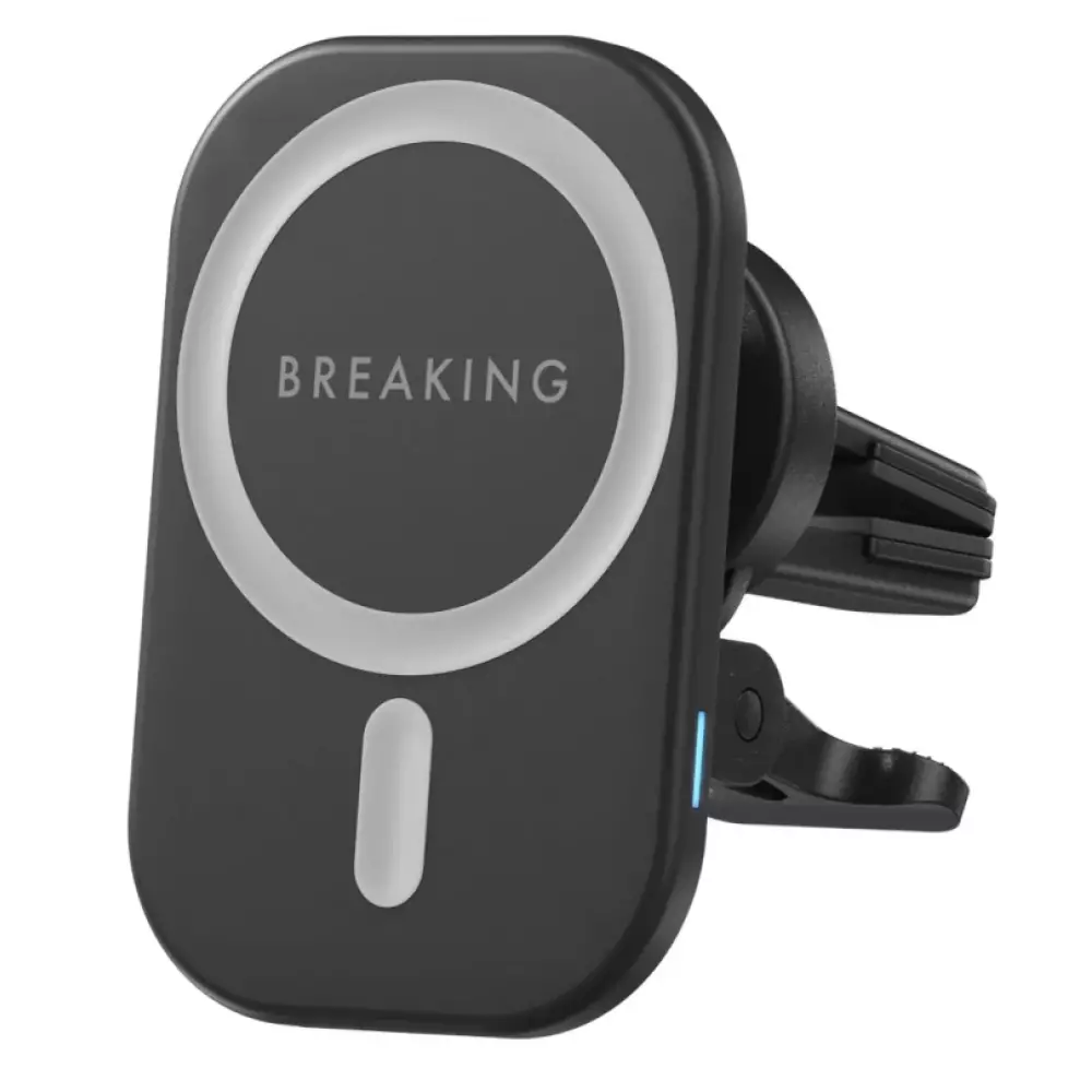 Держатель автомобильный Breaking C12, MagSafe Qi, 15W (Черный) 26106