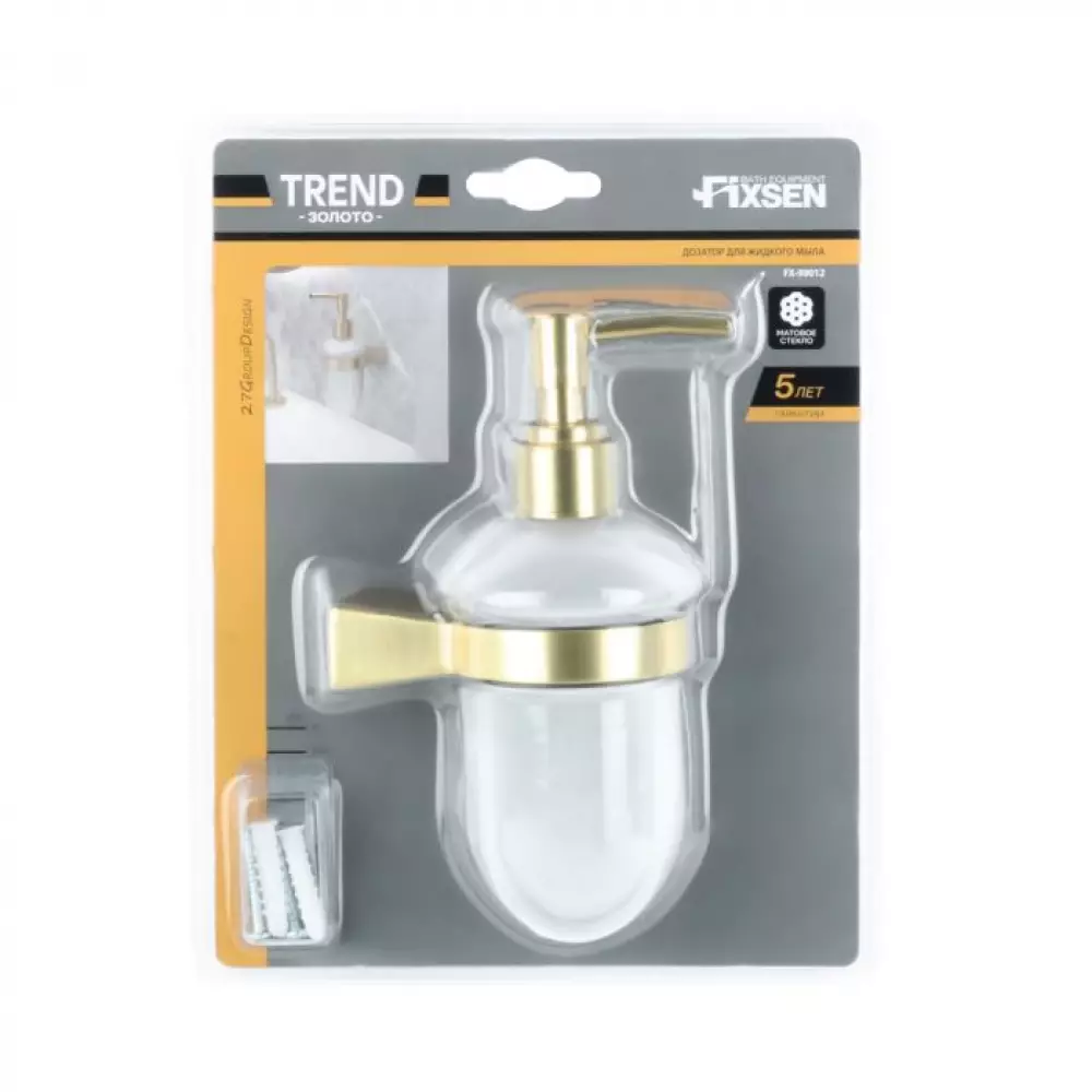 Дозатор для жидкого мыла Fixsen Trend Gold (FX-99012)