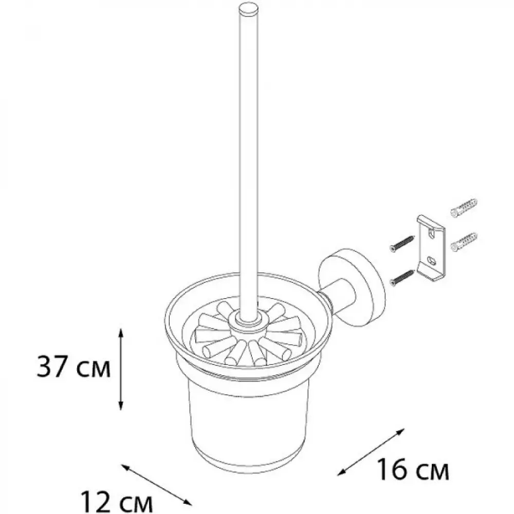Ерш для туалета Fixsen Comfort Black (FX-86013)