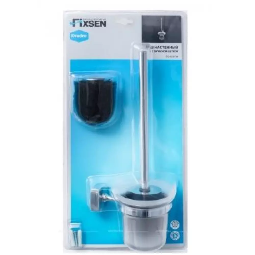 Ерш для туалета Fixsen Kvadro (FX-61313А) + доп. щетка