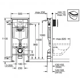 Инсталляция для унитаза Grohe Rapid SL 38772001