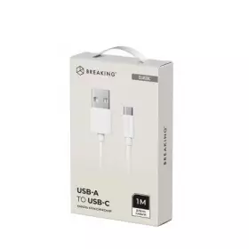 Кабель Breaking Classic USB - Type-C 1m. 2.4A (Белый) 20115