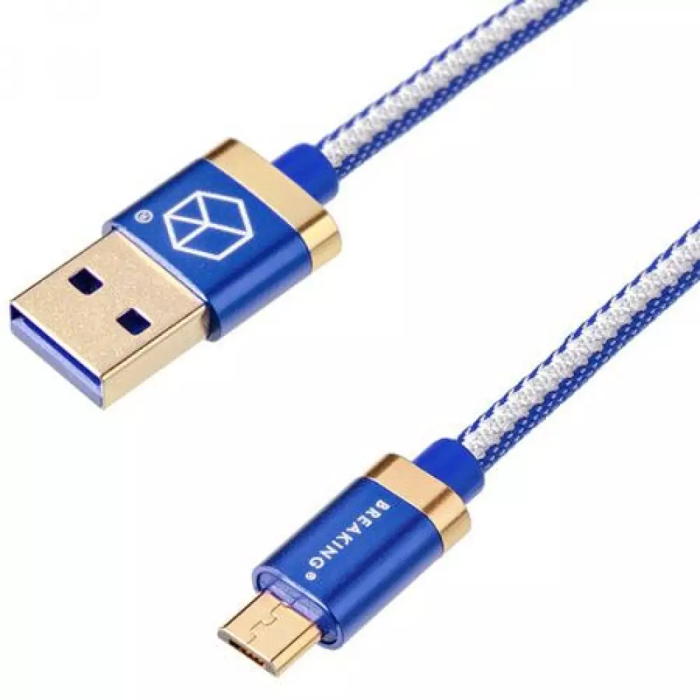 Кабель Breaking Denim USB - Lightning 1m. (Синий) 21211
