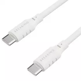 Кабель Breaking Silicone, USB-C - USB-C, 2.4A, 1м (Белый) 21650