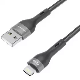 Кабель Breaking Tissue USB - Lightning, 3A, 1m. (Черный) 21453