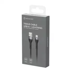 Кабель Breaking Tissue USB - Lightning, 3A, 1m. (Черный) 21453