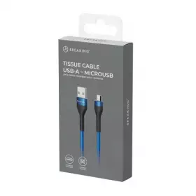 Кабель Breaking Tissue USB - Type-C, 3A, 1m. (Синий) 21458
