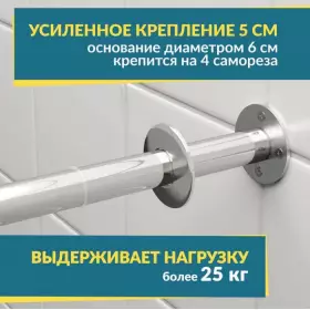 Карниз для ванной Г-образный 100х100