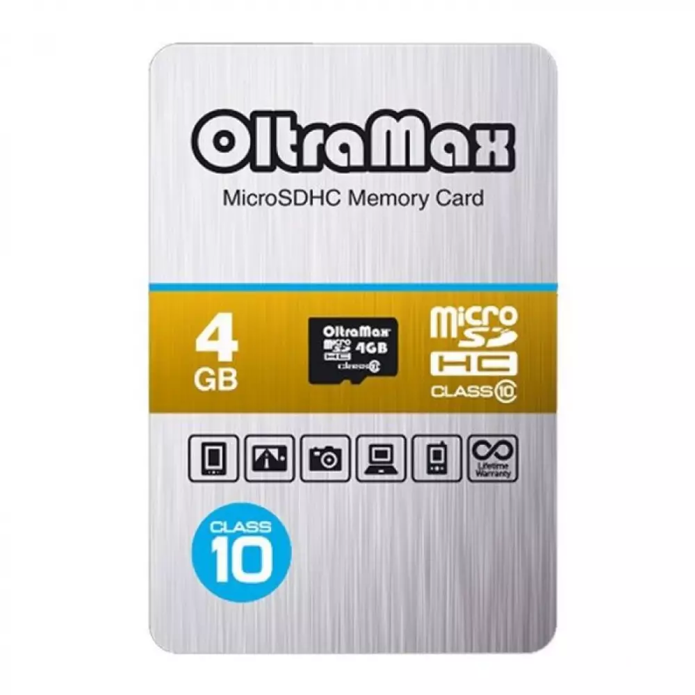 Карта памяти Micro SD 4 GB  OltraMax  без адаптера