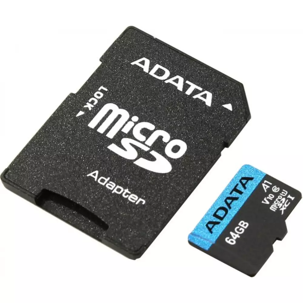 Карта памяти MICRO SDXC 64GB CLASS10 W/AAUSDX64GUICL10A1-RA1 ADATA