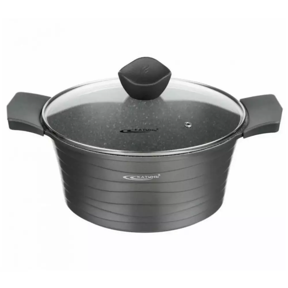 Кастрюля  4,1л с крышкой Графит 24*11см