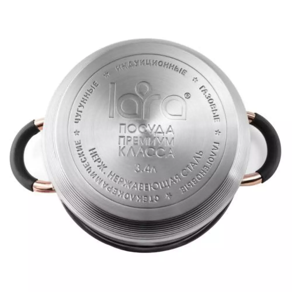 Кастрюля BLACK AND ROSE 3,4л LR02-412