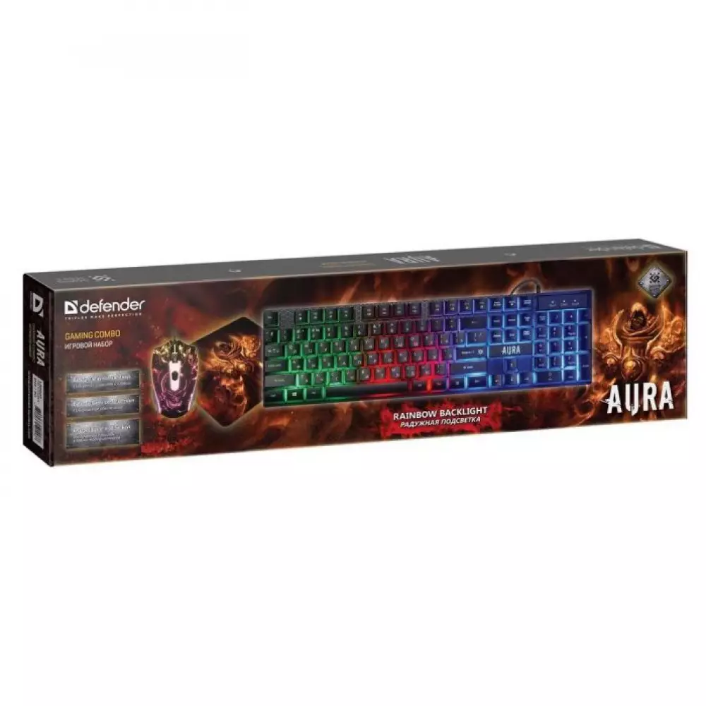Клавиатура + мышка Defender MKP-117 +PAD AURA RU 52117 