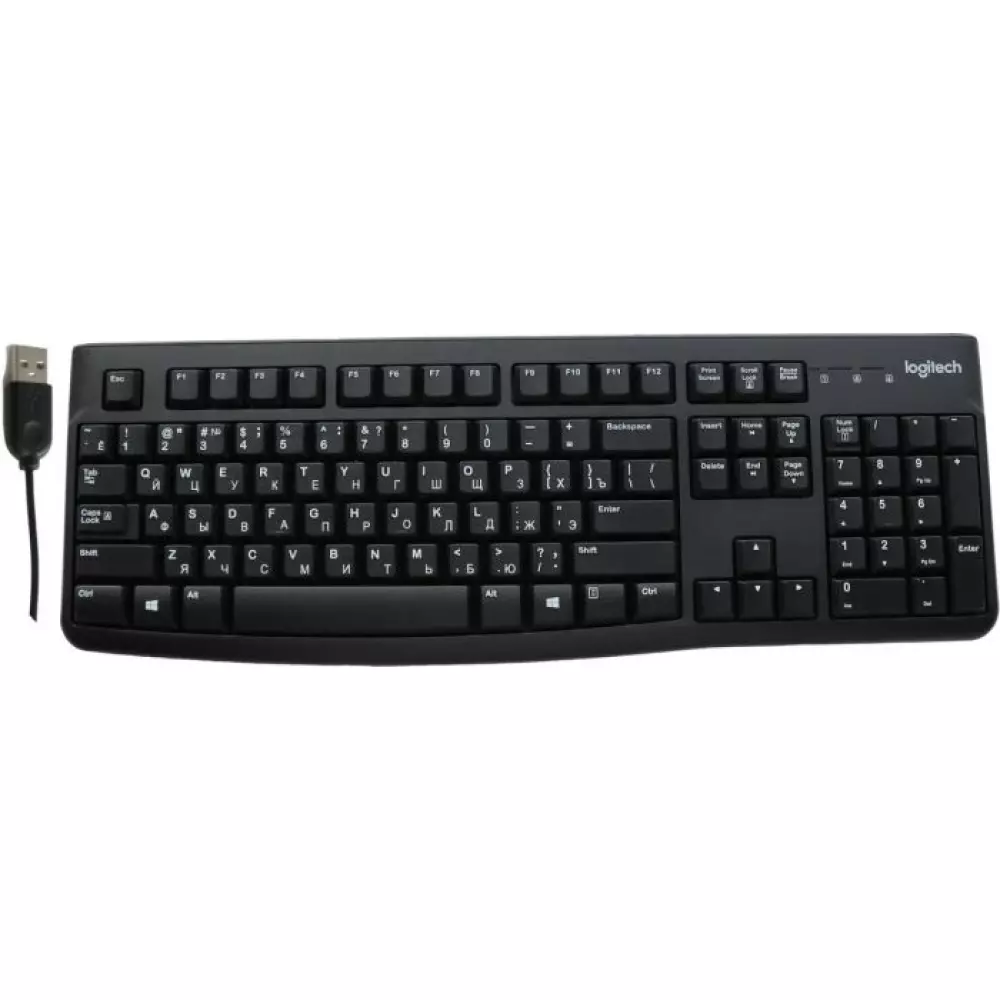 Клавиатура Logitech USB K120 ANSI EN/RU BLACK 920-002583 