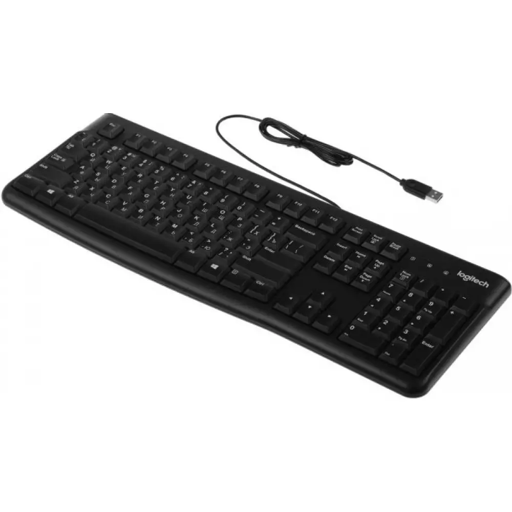 Клавиатура Logitech USB K120 ANSI EN/RU BLACK 920-002583 