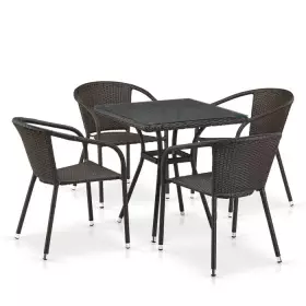Комплект плетеной мебели T282BNT/Y137C-W53 Brown 4Pcs ФР-00004833