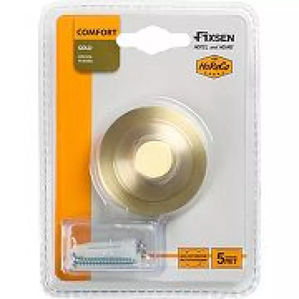 Крючок Fixsen Comfort Gold одинарный золото-сатин (FX-87005)
