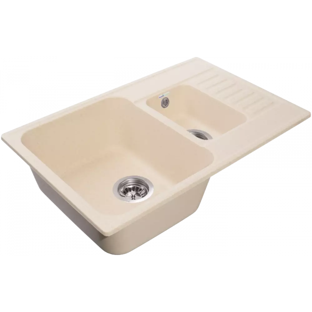 Мойка GranFest Quarz GF-Z-21K 740*480 1,5 чаши+кр прямоугольная (бежевая) 