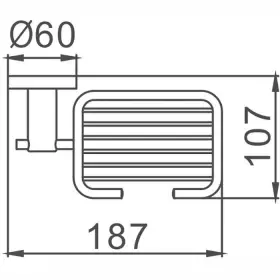 Мыльница Haiba HB8302-1 металлическая