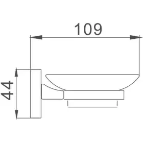 Мыльница Haiba HB8602 навесная матовое стекло