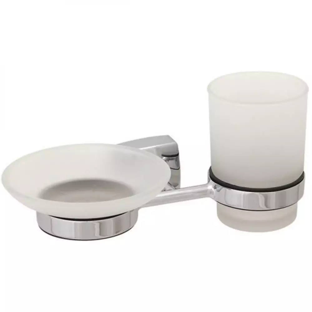 Мыльница+подстаканник Fixsen Kvadro FX-61306+08