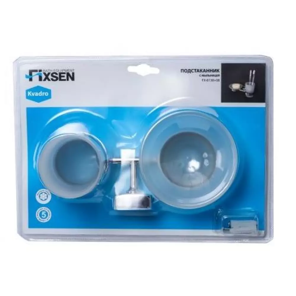 Мыльница+подстаканник Fixsen Kvadro FX-61306+08