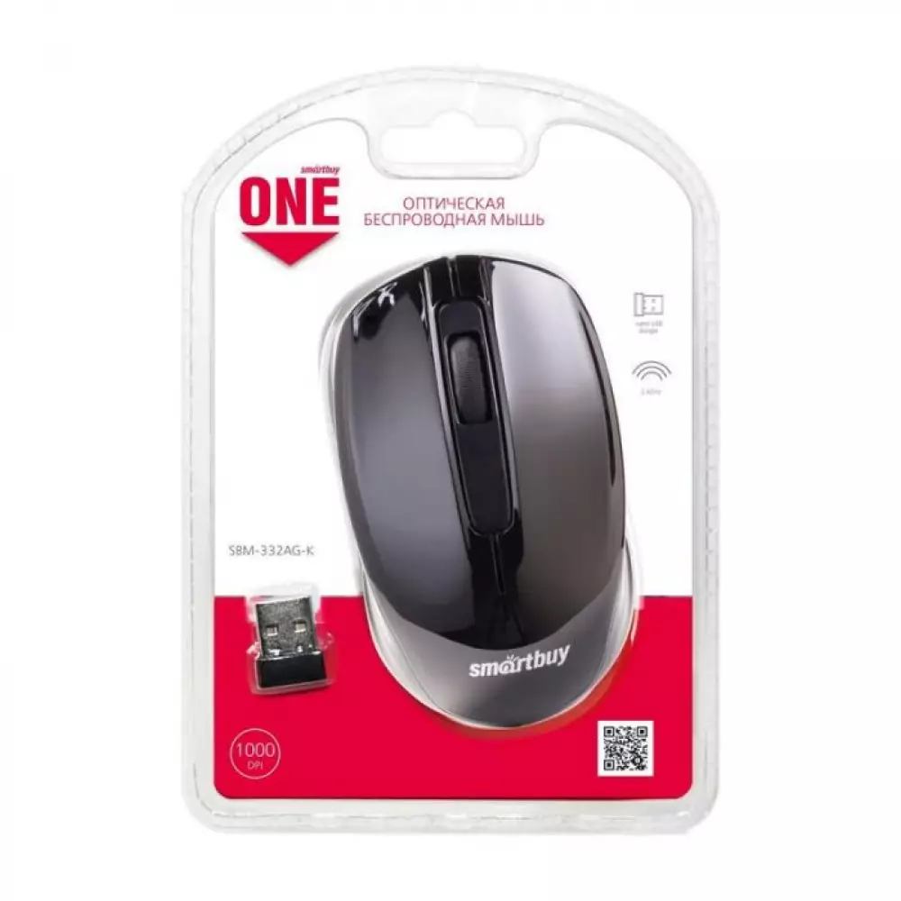 Мышь SmartBuy SBM-332AG-K беспроводная черный