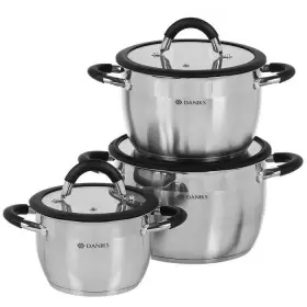 Набор посуды нерж.4 пр Daniks Орландо GS-01435-6SE