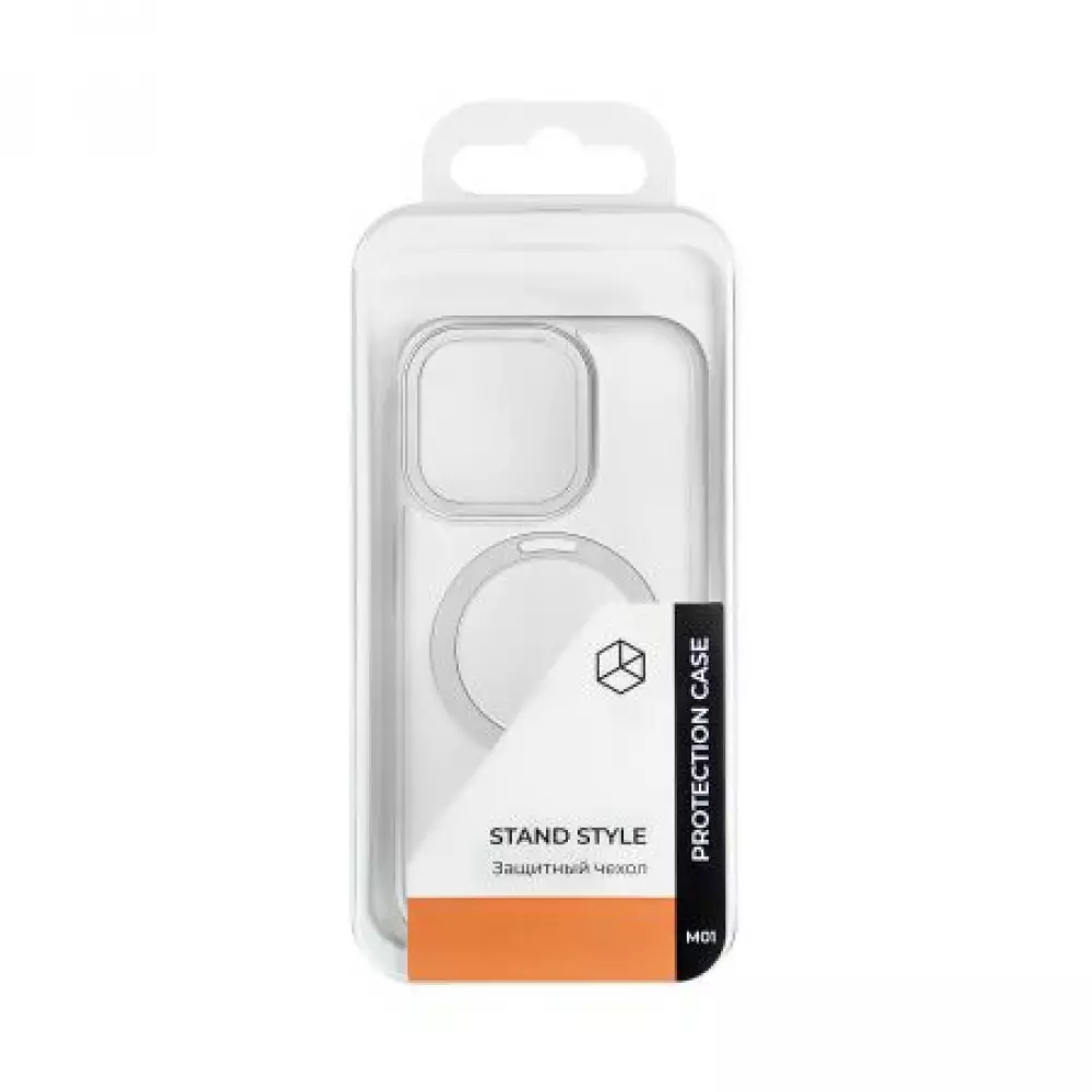 Накладка пластиковая Breaking M01 Stand Style для iPhone 14 Pro (Белый) 43173