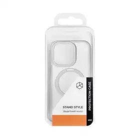 Накладка пластиковая Breaking M01 Stand Style для iPhone 14 Pro (Белый) 43173
