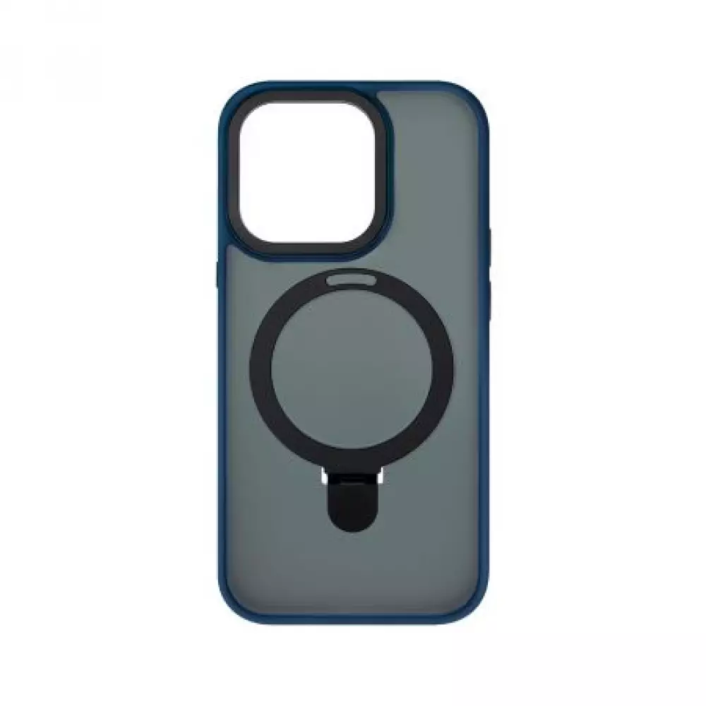 Накладка пластиковая Breaking M01 Stand Style для iPhone 14 Pro (Синий) 43176