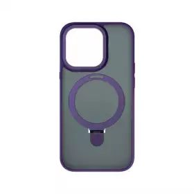 Накладка пластиковая Breaking M01 Stand Style для iPhone 14 Pro Max (Фиолетовый) 43183