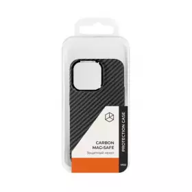 Накладка пластиковая Breaking M02 Carbon Mag•Safe для iPhone 15 Pro Max (Черный) 43202