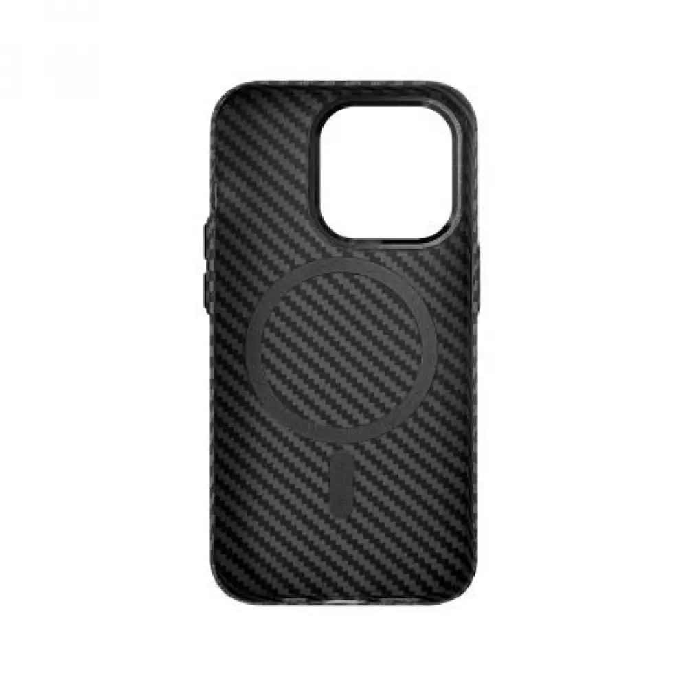 Накладка пластиковая Breaking M02 Carbon Mag•Safe для iPhone 15 Pro Max (Черный) 43202