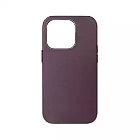 Накладка пластиковая Breaking M04 Leather Style Mag•Safe для iPhone 14 Pro (Фиолетовый) 43148