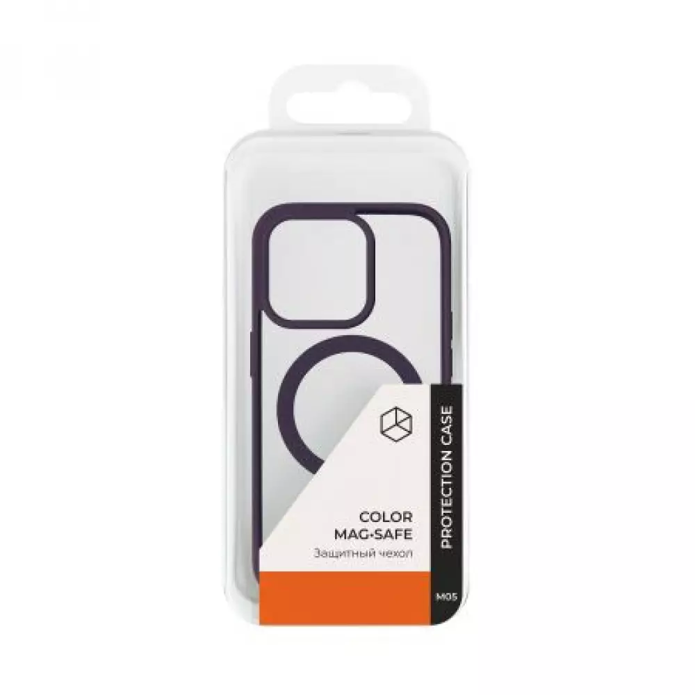 Накладка пластиковая Breaking M05 Color Mag•Safe для iPhone 14 Pro (Темно-Фиолетовый) 43130
