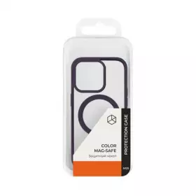 Накладка пластиковая Breaking M05 Color Mag•Safe для iPhone 14 Pro (Темно-Фиолетовый) 43130