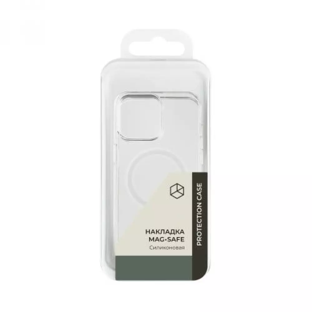 Накладка силиконовая Breaking Mag•Safe для iPhone 15 (Прозрачный) 43195
