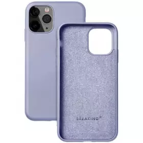 Накладка силиконовая Breaking Soft Touch с микрофиброй для iPhone 11 (Фиолетовый) 41103